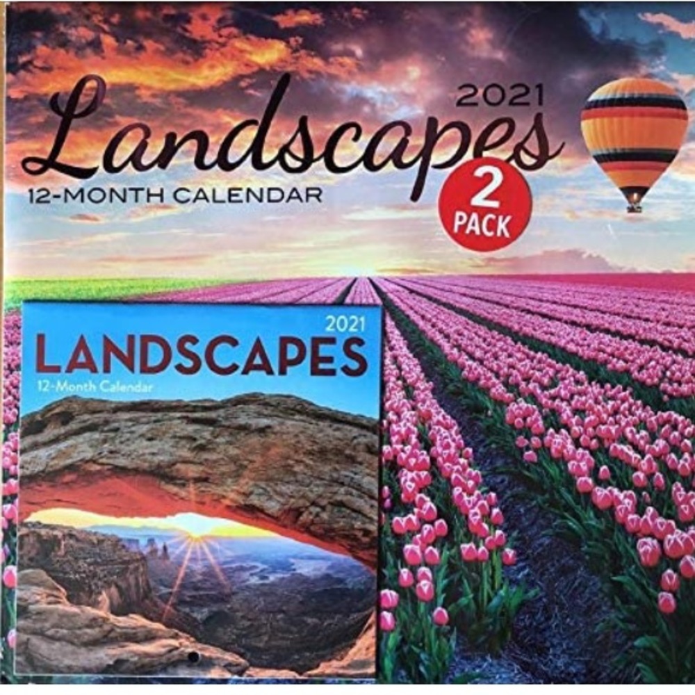Bundle 2021 Landscapes Calendar 2 Pk & Pad/Mini 📆